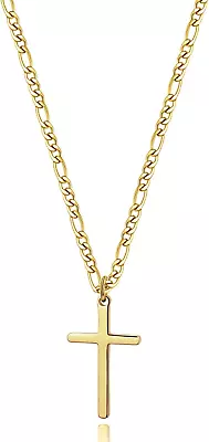 14K Gold Filled Cross Necklace For Men & Women Assorted Item Display Lengths  • $17.46