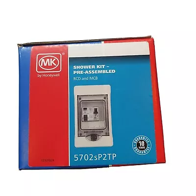 MK Electric Sentry Shower Consumer Unit Kit With 63A RCD + 50A MCB IP65 5702SP2 • £45