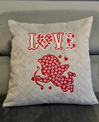 Valentine's Day Embroidered Cushion Gift Personalized Decoration Soft • £24