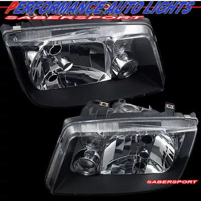 Set Of Pair OE Style Black Housing Headlights For 99-04 MK4 Jetta W/ Fog Light • $129