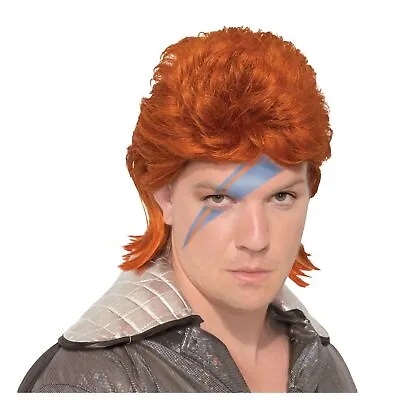 Bristol Novelty 70s Rock Legend Wig David Bowie Space Mens Fancy Dress New • £13.59