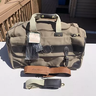 NWT Vintage Holland Brothers/Eddie Bauer & Ford 22  Duffel Bag Khaki Canvas • $75