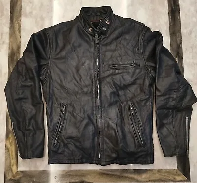 $459 • Buy Vintage Schott 641 Cafe Racer Leather Jacket Sz 36