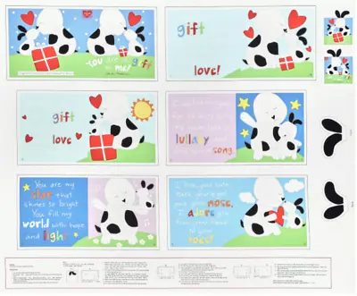Studio E Huggable & Loveable You Are A Gift To Me Panel Cotton Fabric By Yard • £11.58