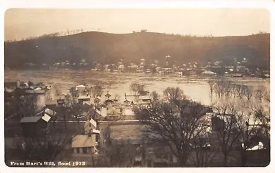 Miamisburg Oh ~ 1913 Flood Scene Overview From Hart's Hill Real Photo Pc • $11.49