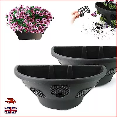 18  Wall Hanging Baskets Wall-Mounted Flower Planters Basket For Garden • £18.99