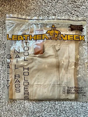 LEATHER NECK Atchison Canvas Cotton Nail Bag Tool Holder Shop Apron - NOS In Pkg • $25