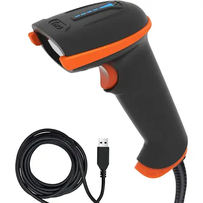 USB Barcode Reader Hand Scanner Optical Laser Long Rang High Speed Hand Scanner • £17.99