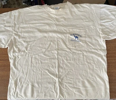 $45 • Buy Vintage 90s Camel Genuine Taste Pocket T-Shirt Light Beige Single Stitch XL