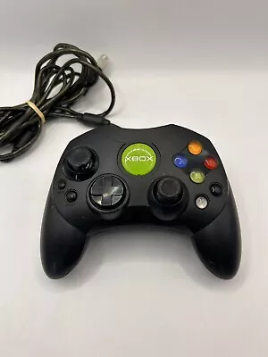 Genuine Microsoft Xbox Original Wired Controller S (Black) Untested • $32