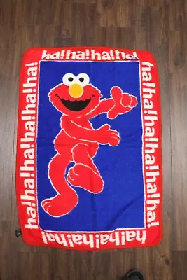 Sesame Street Elmo Blanket Throw Vintage 45X30  Vintage 90 S • $45