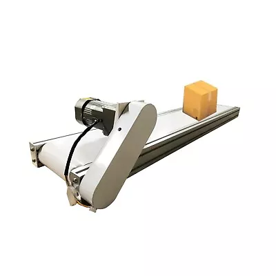 59 X7.8  White PVC Belt Conveyor Mesa Adjustable Speed Transport Machine 110V • $681.50