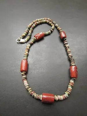 NILE Ancient Egyptian Amulet Mummy Bead Neckace Ca 600 BC • $100