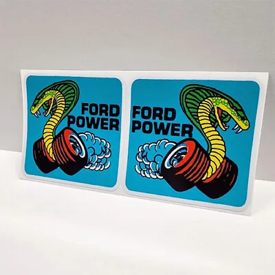 FORD POWER Vintage Style DECAL Left & Right Vinyl STICKER Hot Rod Car Racing • $4.69