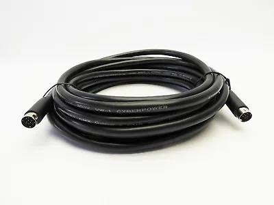20' 9-pin Mini DIN To Mini DIN MALE X MALE Black Extension Cable CyberPower NEW • $19.95