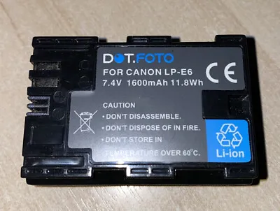 £9 • Buy Compatable LP-E6 Rechargeable Li-Ion Battery For Canon EOS Dot Foto