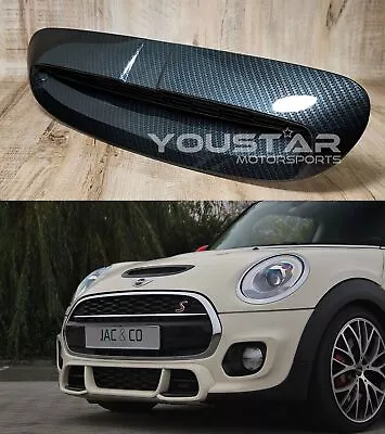 RAISED CARBON Effect Hood Air Vent Scoop For MINI F54 F55 F56 F57 Cooper S JCW • $128