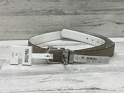 Michael Kors 558546 Reversible Belt Cream +Tan / White MK Logo Size Large • $24.99