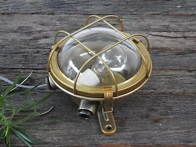 Nuatical Maritime Brass Finish Bulkhead Vintage Navigation Ceiling Deck Light • $145