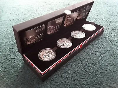 2009-2012 Royal Mint Silver Proof Piedfort Set Countdown To London... • £369