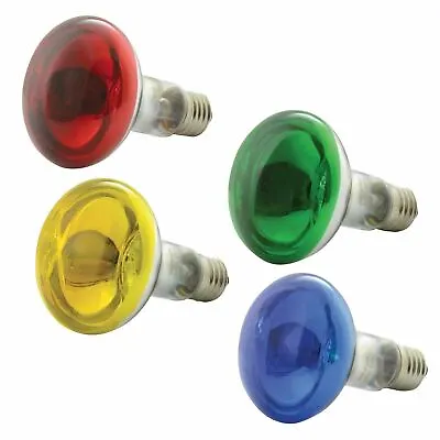 £7.52 • Buy 60W R80 Coloured Reflector Disco Spot Light Sequencer Bulbs E27 Screw Lamps