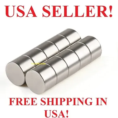 10 25 50 100 Pieces 14mm X 10mm Neodymium Round Disc RARE EARTH Magnets 15+ Lbs! • $19.99