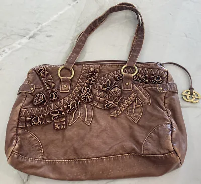 Women’s Marc Ecko Brown 3D Floral Handbag • $20