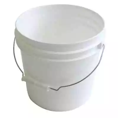 10-Pack 2 Gallon Plastic Pails Heavy Duty White Paint Buckets Metal Handle • $55.45