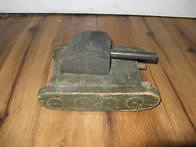 Vintage Pat. June 22 1943 WWII Wood USA Army Toy Tank James Gibson RARE Wooden • $64.99