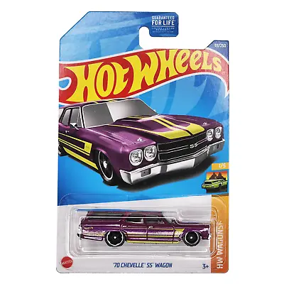HOT WHEELS '70 Chevelle SS Wagon Purple Car HW Wagons Chevy Kroger HCY56 2022 • $4.99