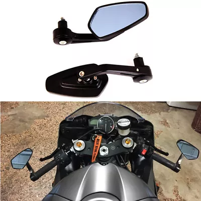 Motorcycle Handle Bar End Smoke Blue Mirrors For Yamaha Fzr600 Yzf 600 R1 R6 R6s • $25.29