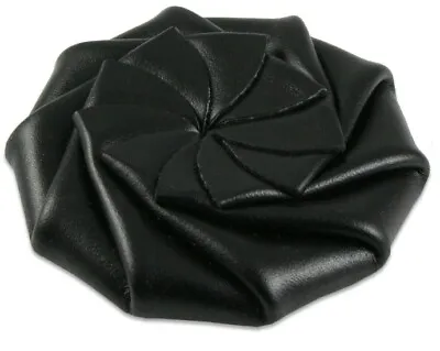 Coin Purse Change Pouch Leather Spiral Squeeze Rose BLACK • $4.99