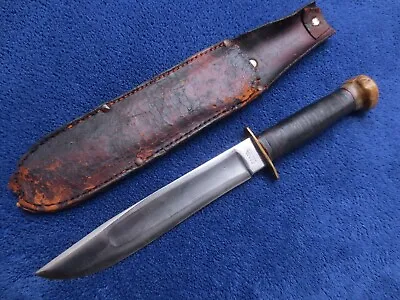 Rare Antique Original Us Msa Marble`s 8  Blade Ideal Knife And Leather Sheath • $849