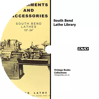 * SOUTH BEND LATHE COLLECTION LIBRARY * 89 MANUALS On DVD * REPAIRS PARTS LIST • $6.99
