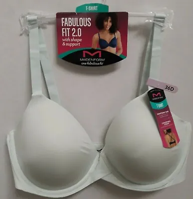 NWT Maidenform One Fabulous Fit Underwire T-Shirt Bra Size 36D DM7543 Mint  • $23.98