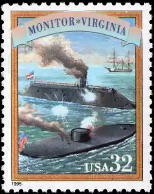 US Scott # 2975a 1995 Monitor Virginia : Civil War 32¢ Stamp MNH • $1.65