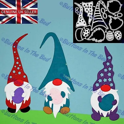 3 Gnomes With Easter Eggs Metal Cutting Die Kit Card Making*UK SELLER* D9 • £5.39