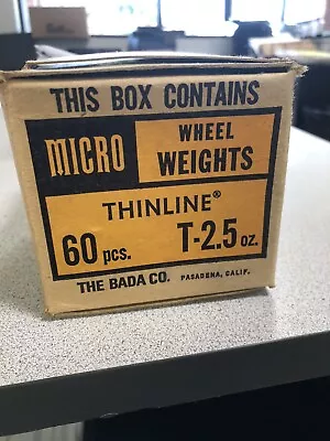 Micro Wing Thinline Wheel Weights T-2.5oz. Box Of 60 Corvette Chevelle Nova • $85