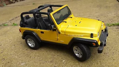 1:18 Maisto Jeep Wrangler Rubicon In Yellow • £19.95