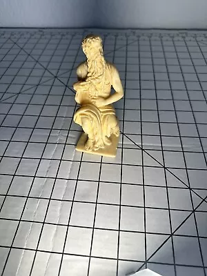 Vintage A Santini Michelangelo Horns Of Moses Sculpture Figurine Alabaster  • $14.40