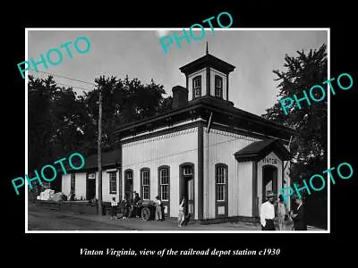 OLD 8x6 HISTORIC PHOTO OF VINTON WEST VIRGINIA THE RAILROAD DEPOT C1930 • $5.76