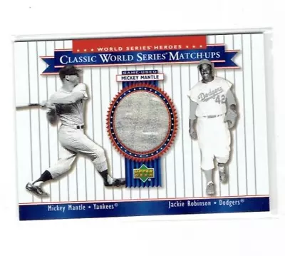 2002 Upper Deck Classic World Series Match-ups Game-used Pants Mickey Mantle • $70