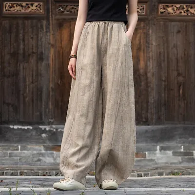 Casual Pants Meditation Autumn And Winter Loose Women Cotton Linen Bloomers • $37.20