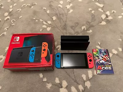 Nintendo Switch V2 Console Boxed With Mario Tennis Aces Game • £199.98