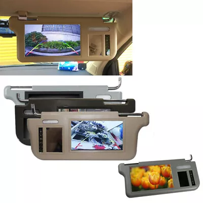 7  Car Sunvisor Rear View Mirror Screen Lcd Monitor DVD/VCD/GPS/TV Sun Visor Set • $93.99