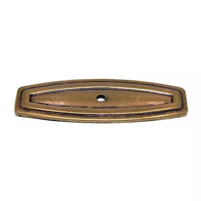 Amerock Furniture Trim Burnished Brass 3 3/8  Cabinet Knob Backplate BP863-BB • $11.05