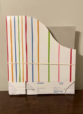 NOS 2009 IKEA Lingo 4pk Cardboard Banker Box Magazine Storage File Holders • $14.99