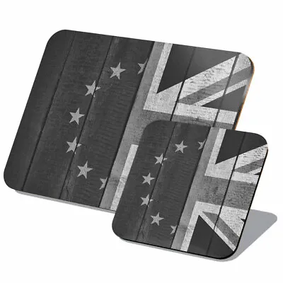 1x Cork Placemat & Coaster Set - BW - EU Union Jack Remain Brexit #35647 • £14.99