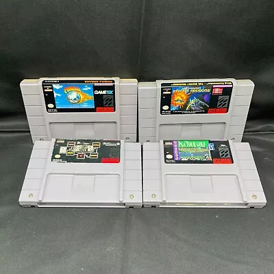 4 SNES Games Tested Pinball Dreams Arcade Greatest Hits PGA Tour Wing Commander • $24.99