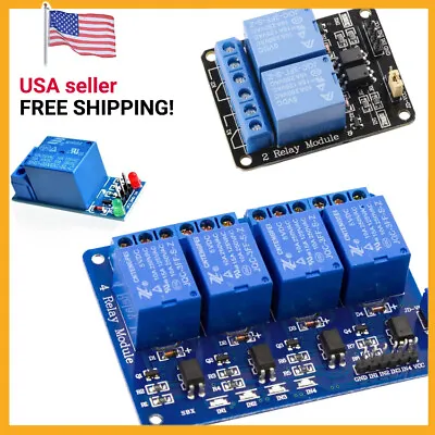5V 12V -  1 2 & 4 Channel Relay Module W Optocoupler Relay Output For Arduino • $5.25